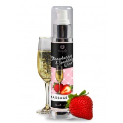 Huile de massage fraise vin...