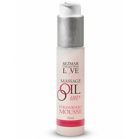 Huile de massage comestible Tasty Love - Mousse de fraise - 50 ml