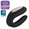 Stimulateur connecté USB 10 programmes noir Double Joy Satisfyer