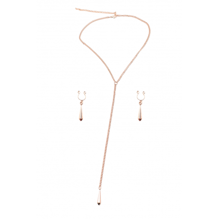 Tou de cou et nipple bijou de seins doré rosé