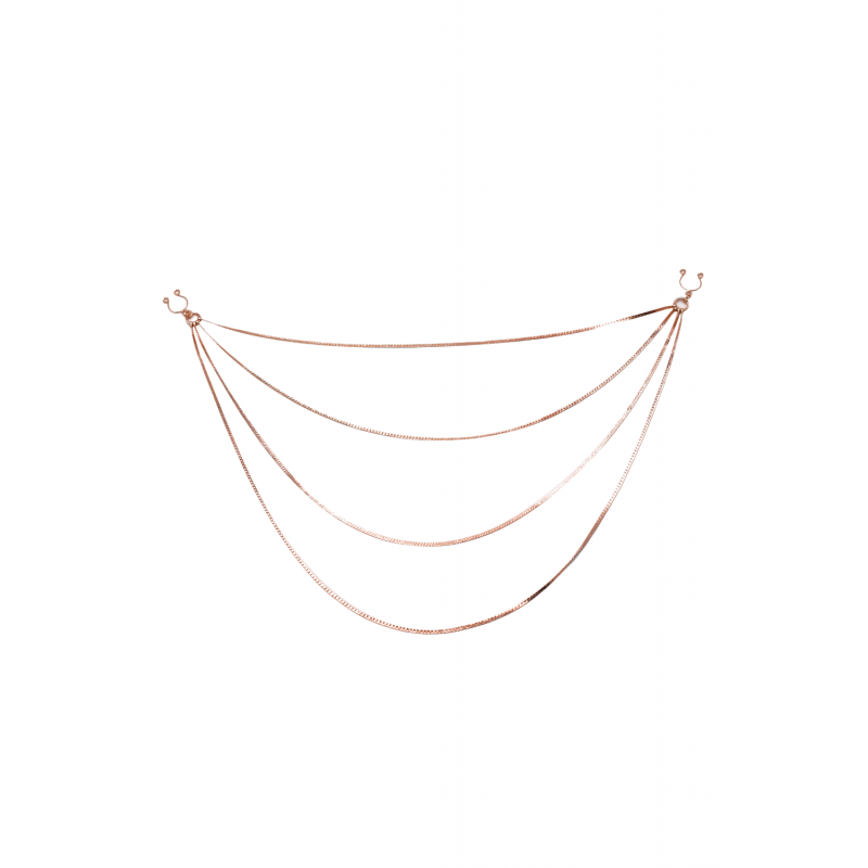 Bijou de seins avec chainettes rodé rosé