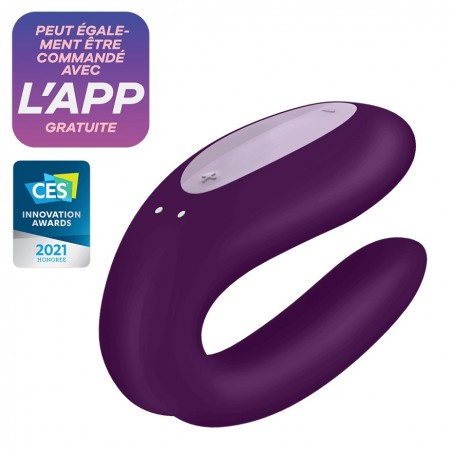 Stimulateur connecté USB 10 programmes violet Double Joy Satisfyer