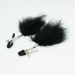 Pinces à seins avec plumes...