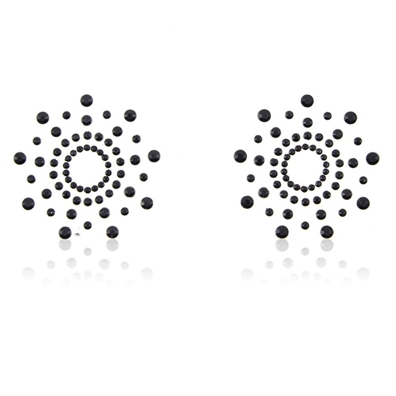 Paire de cache tétons adhésifs noir