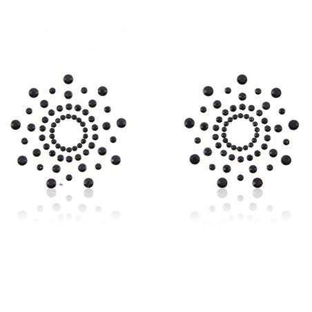 Paire de cache tétons adhésifs noir