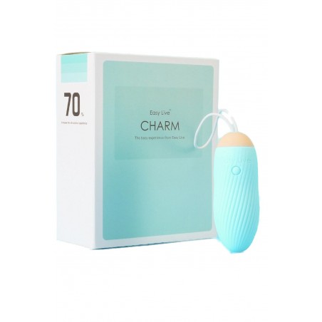 Oeuf vibrant bleu 9 vitesses waterproof USB