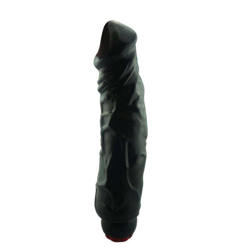 Vibromasseur réaliste noir 23,5 cm