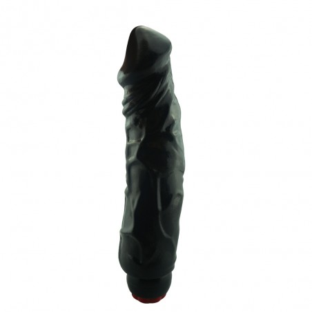 Vibromasseur réaliste noir 23,5 cm