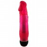 Vibromasseur multi-vibrations gland Jelly - Rose - 20 cm