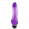 Vibromasseur multi-vibrations avec Picots Jelly - Violet - 20 cm