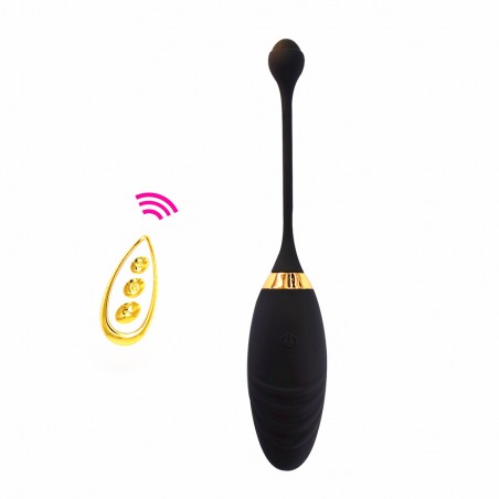 Oeuf vibrant noir avec 10 modes de vibration et 6 vitesses par mode