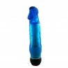 Vibromasseur multi-vibrations gland Jelly Bleu - 21 cm