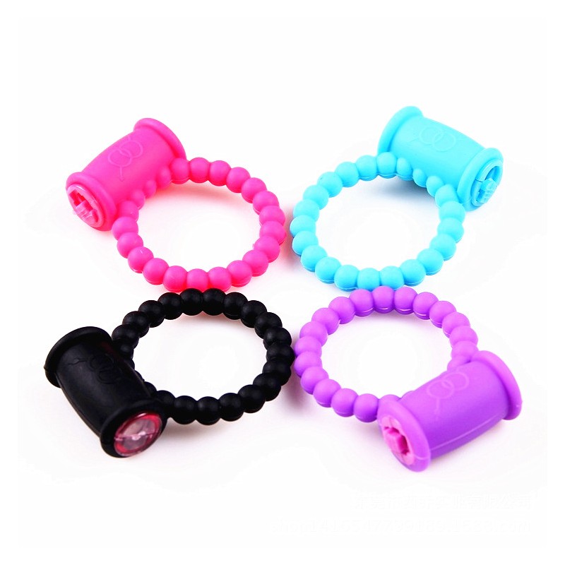 Anneau silicone vibrant noir