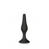 Plug anal ventouse en silicone  noir 11,5 cm