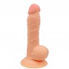 Godemiché ventouse avec testicules - 18 cm