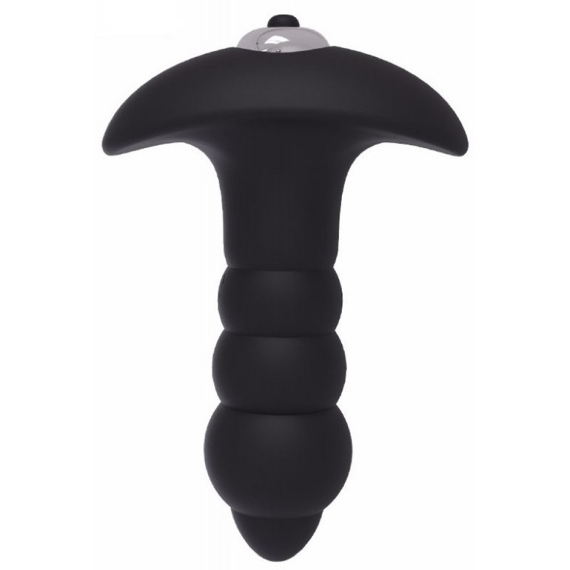 Plug anal vibrant Bubble Noir - 10 cm