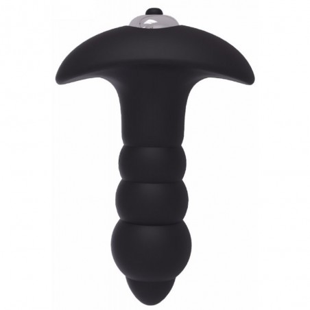 Plug anal vibrant Bubble Noir - 10 cm