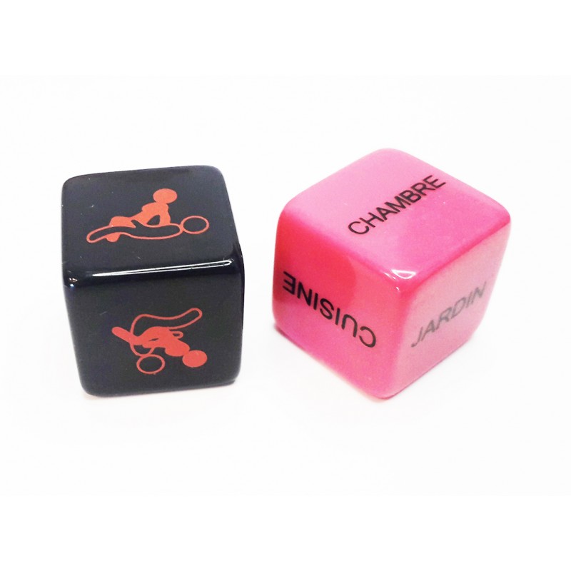 Lot de 2 dés de jeux coquins