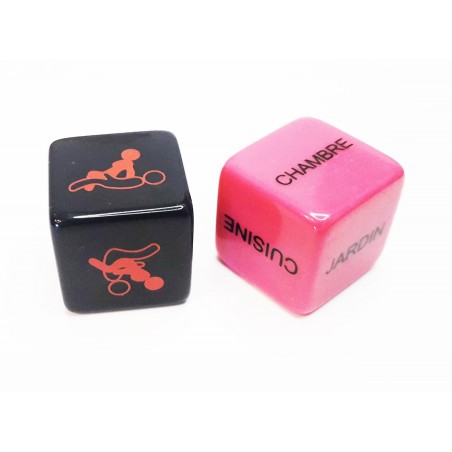 Lot de 2 dés de jeux coquins