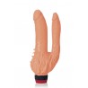 Double vibromasseur multivitesse couleur chair, 20 cm diamètre 3,5 cm