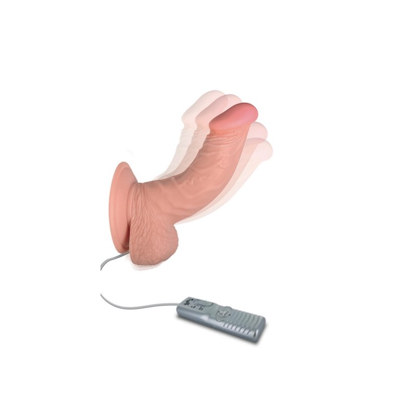 Gode ventouse courbé vibrant 15,5 cm