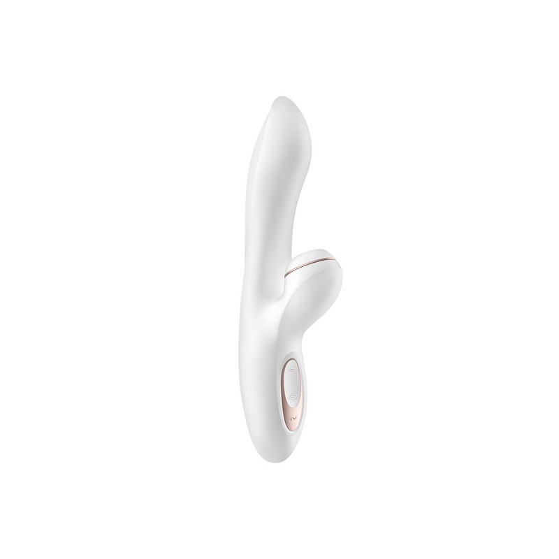 Stimulateur vibromasseur USB 11 intensités Satisfyer Pro G-Spot Rabbit - Blanc et Or rose