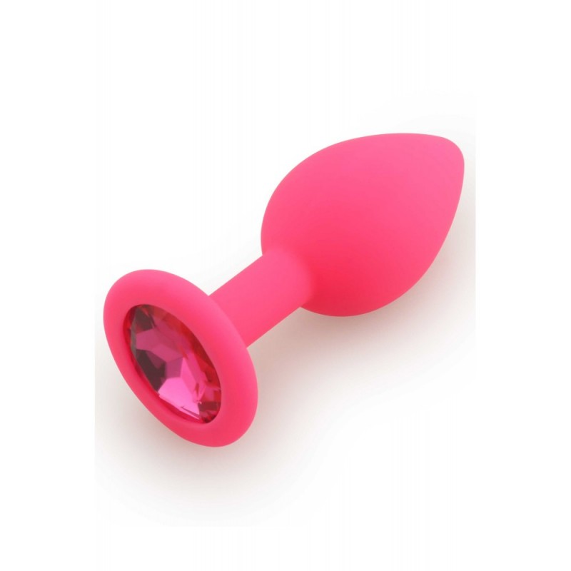 Plug en silicone Small Fuchsia - 7,2 cm