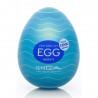 Œuf masturbateur Egg Wavy Bleu- 7,3 cm