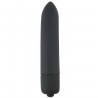 Mini vibromasseur noir touché doux - 9,3 cm