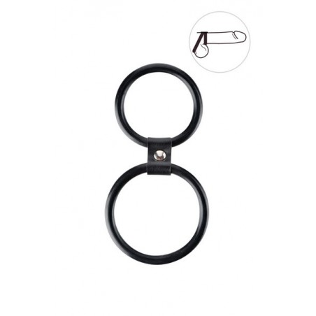 Double cockring Noir