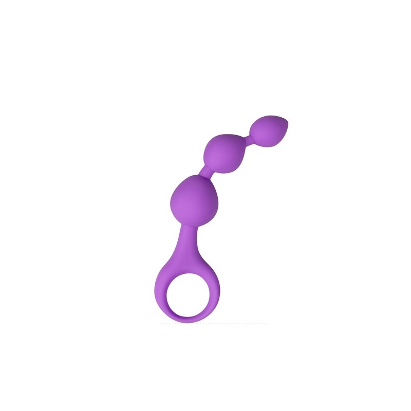 Plug anal chapelet violet silicone