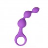 Plug anal chapelet violet silicone