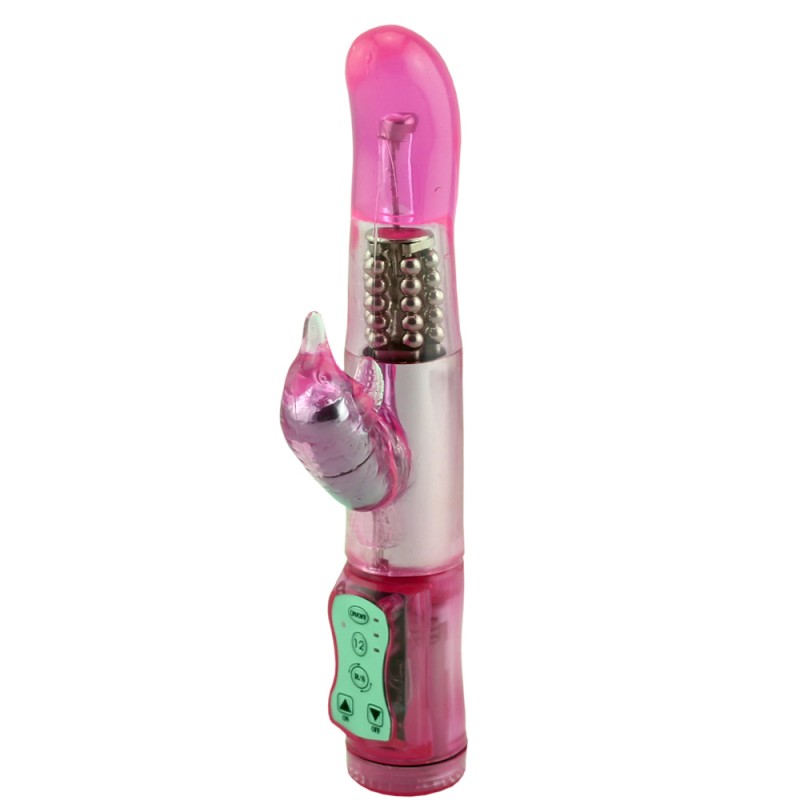 Vibromasseur rabbit, vibration et rotation