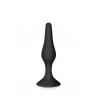 Plug anal ventouse en silicone  noir 12,5 cm