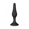 Plug anal ventouse en silicone noir 15 cm
