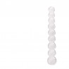 Chapelet anal Transparent  en verre - 12,5 cm
