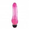 Vibromasseur multi-vibrations avec Picots Jelly - Rose - 20 cm