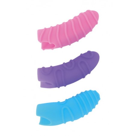 3 Doigts chinois en silicone. Souplesse et douceur exceptionnelles. Reliefs massants en forme d'anneaux.Longueur Totale 60 mm