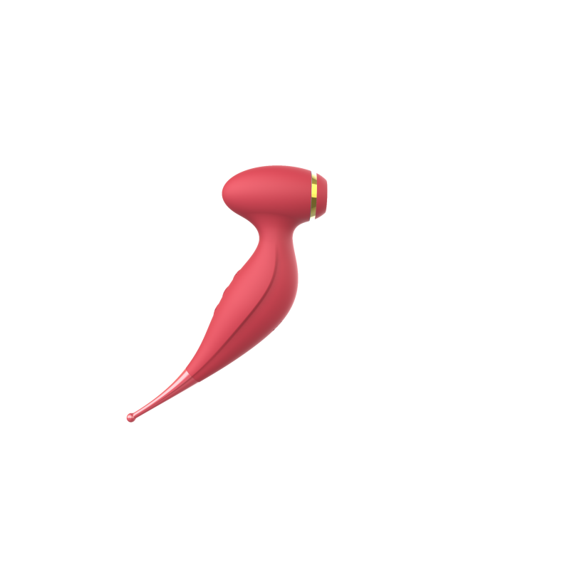 2 en 1 stimulateur clitoris et vibro point G Rouge