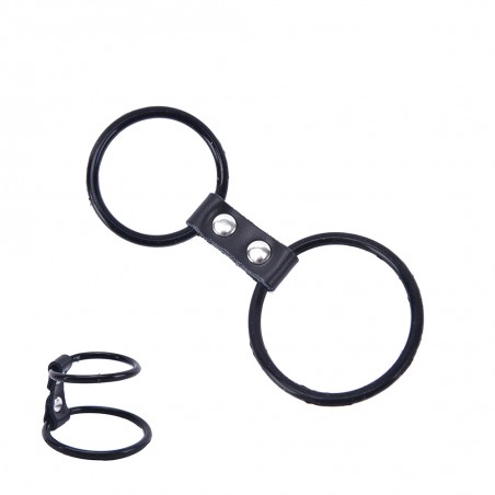 Double cockring Noir