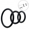 3 anneaux péniens noir