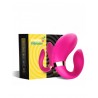 Vibromasseur forme U Rose pour couple avec double moteurs ; USB
