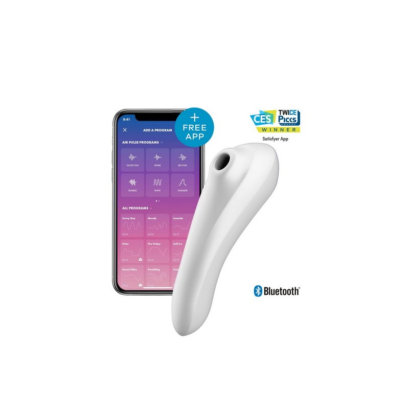Vibromasseur stimulateur connecté USB 11 programmes  Dual Pleasure Satisfyer