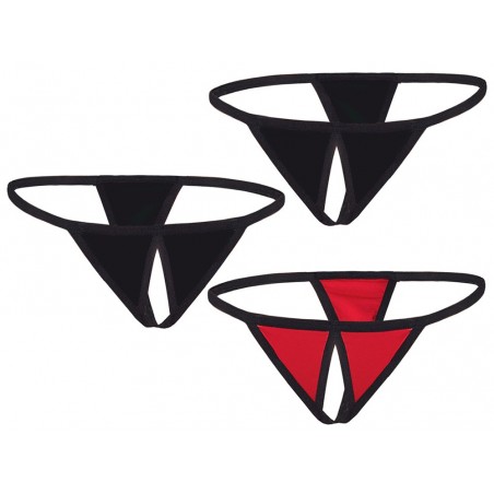 Lot de 3 strings ouvert à l'entrejambe