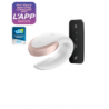 Stimulateur vibromasseur blanc de couple SATISFYER Double Love avec télécommande - USB