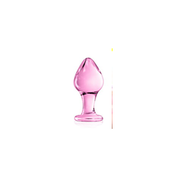 Plug anal en verre rose