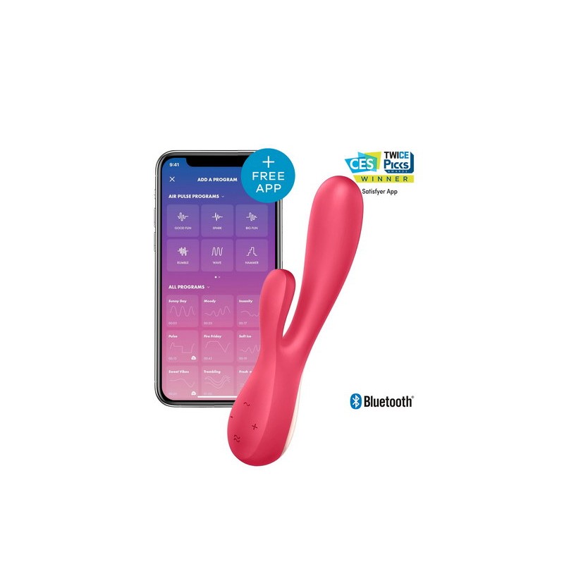 Vibromasseur rabbit connecté USB 50 combinaisons Mono Flex Satisfyer