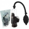 Pompe à pénis vibrante Transparent et noir - 18,5 cm