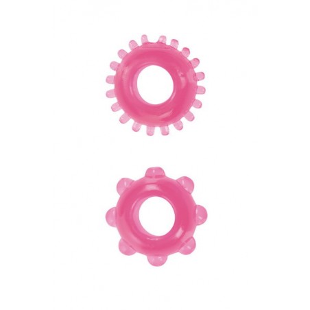 2 anneaux péniens ROSE - 1,3 cm