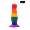 Plug anal ventouse en silicone, arc en ciel, 12,5 cm de long